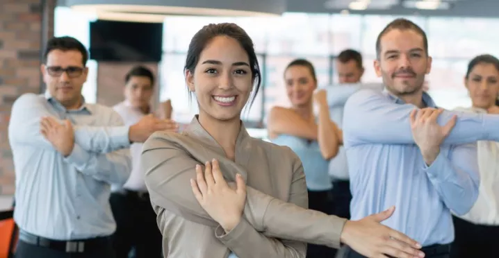 ejercicio en la oficina