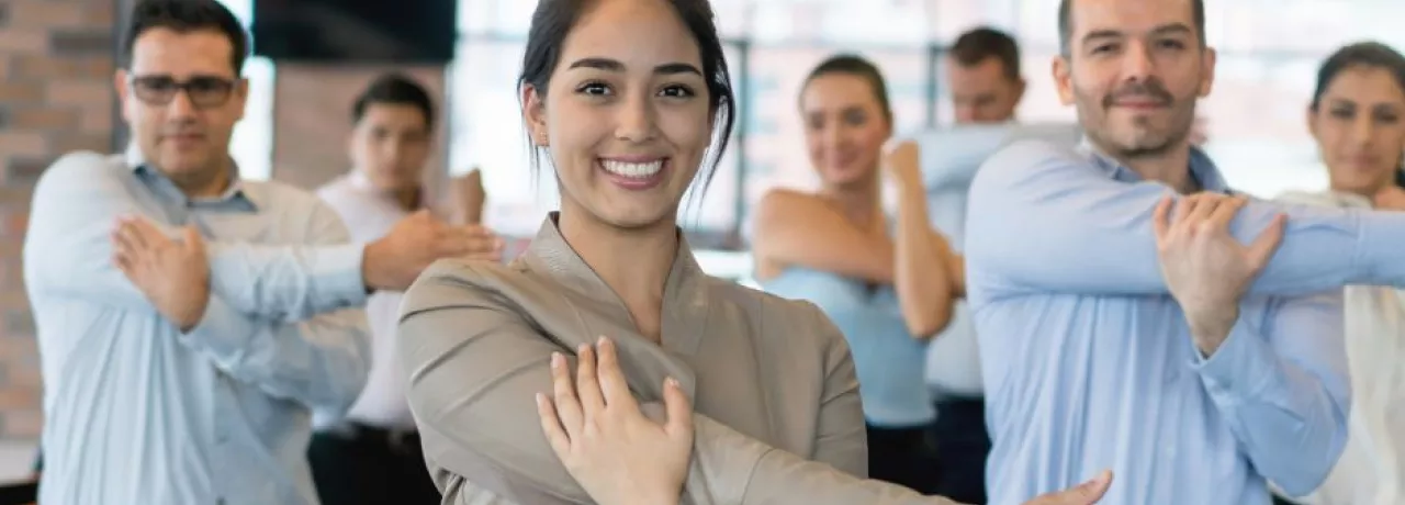 ejercicio en la oficina