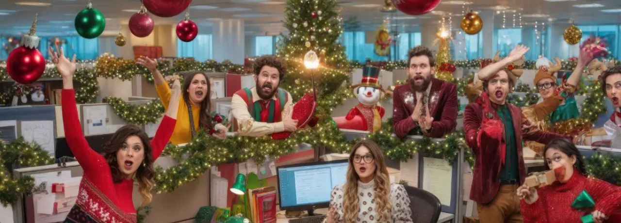 navidad en la oficina celebración