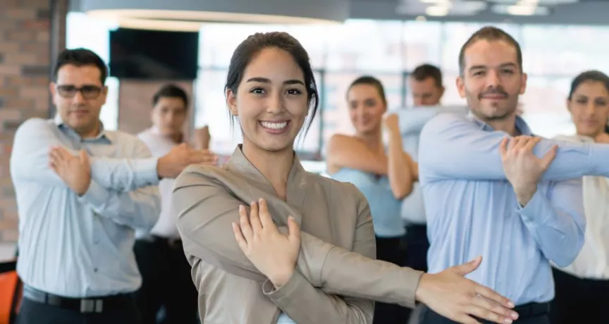 ejercicio en la oficina