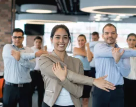 ejercicio en la oficina