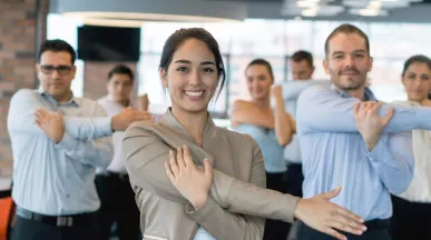 ejercicio en la oficina